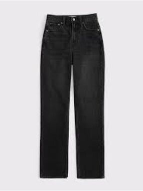 NWT Abercrombie & Fitch Ultra High Rise 90s Straight Jeans in Black Size: 33